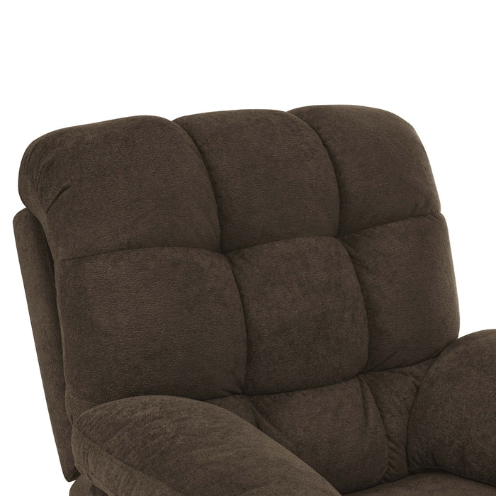 Devonaire - Manual Recliner With Padded Arms - Dark Brown