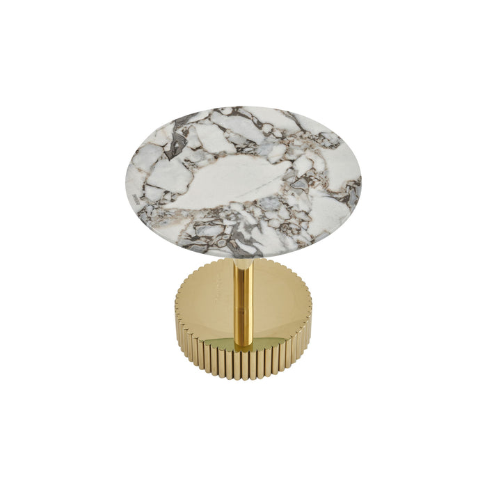 End Table For Living Rooms - Gold / White
