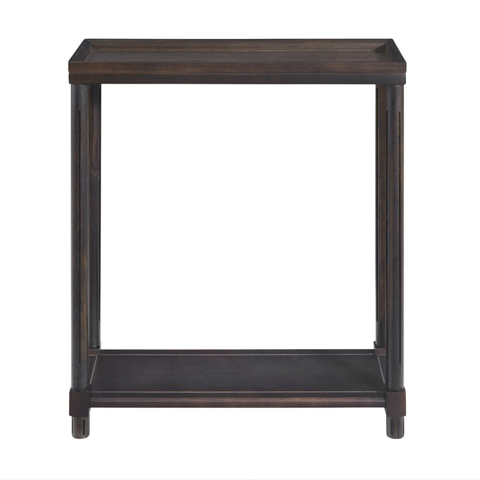 Narrow Side End Tables With Shelf (Set of 2)