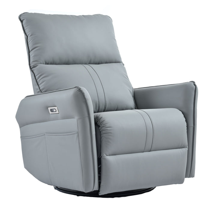 270° Power Swivel Rocker Glider Recliner Chair With USB Ports