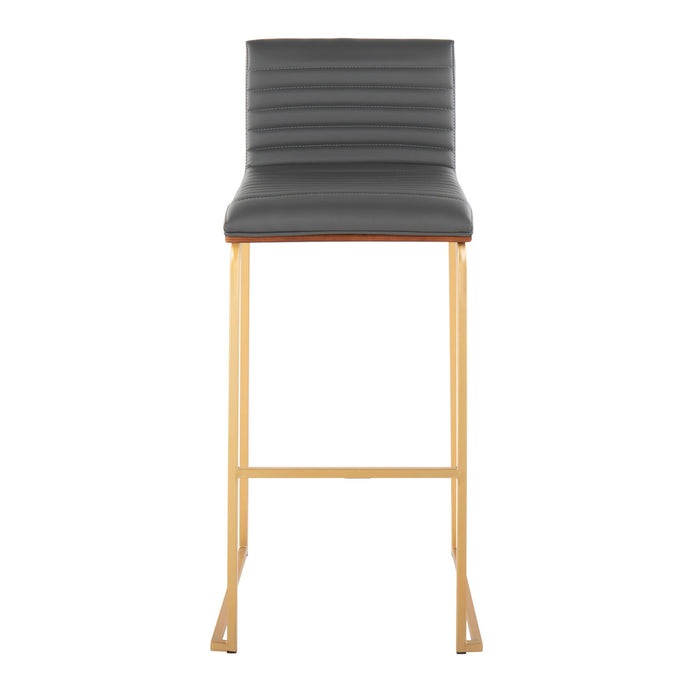 Mason Mara - Contemporary Versatile Desig Fixed Height Barstool (Set of 2)