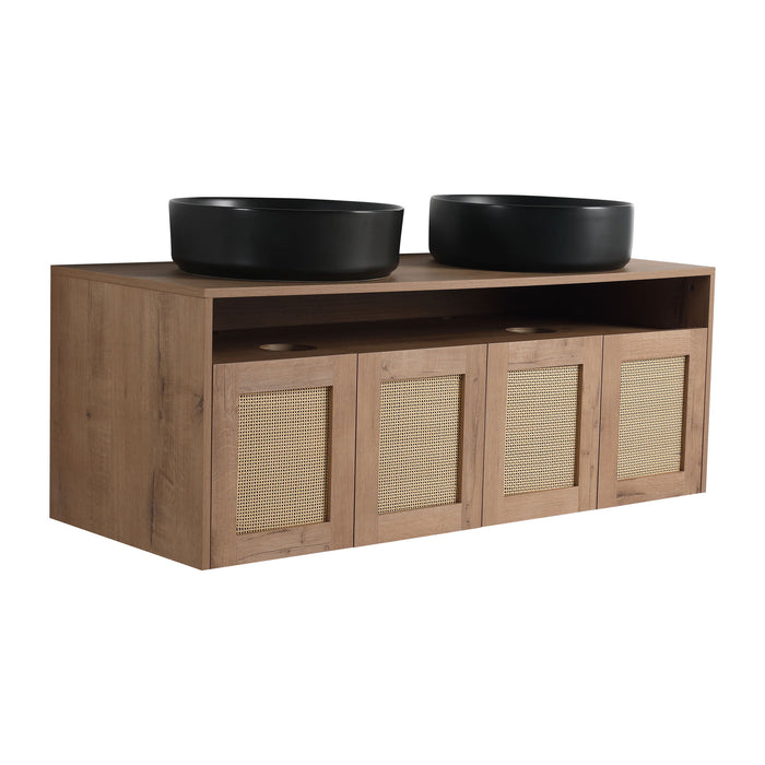 Bathroom Vanity & Art Sink, 2 Soft Close Doors, Float Mounting Design