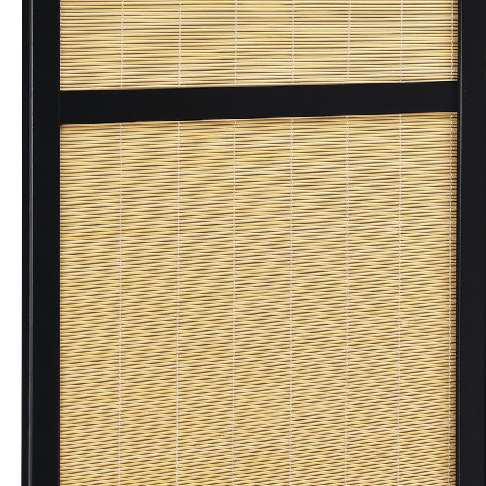 Sensei - 4 Panel Bamboo Room Divider Folding Screen - Natural