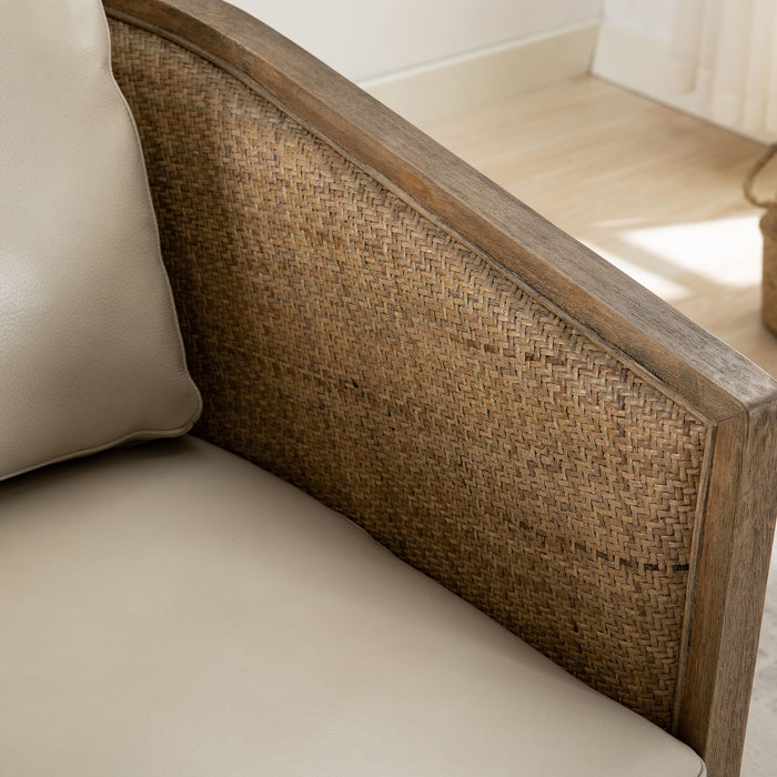 Barrel, Comfy Round Accent Sofa Chair With 360 Degree Swivel, Leisure Arm