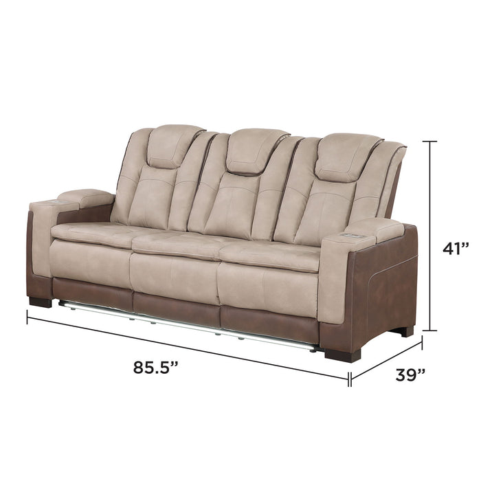 Bruno - Power Reclining Sofa With LED Lighting