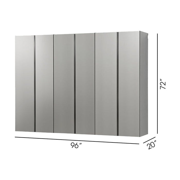 Nova - Series Garage Cabinet Set D, 3 Piece, Soft Closing, Wall Mounted - Metallic Gray