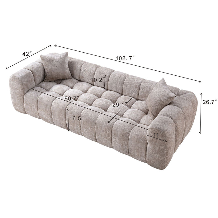 Marshmallow Cloud Compressed Sofa Oversized With 2 Cushions