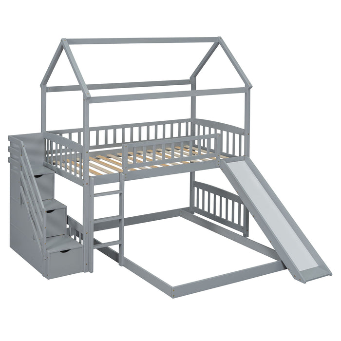House Bunk Bed With Slide
