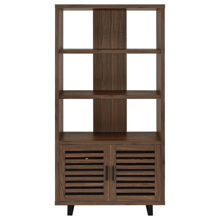 Rodger - 3 Shelf Cabinet Bookcase - Walnut