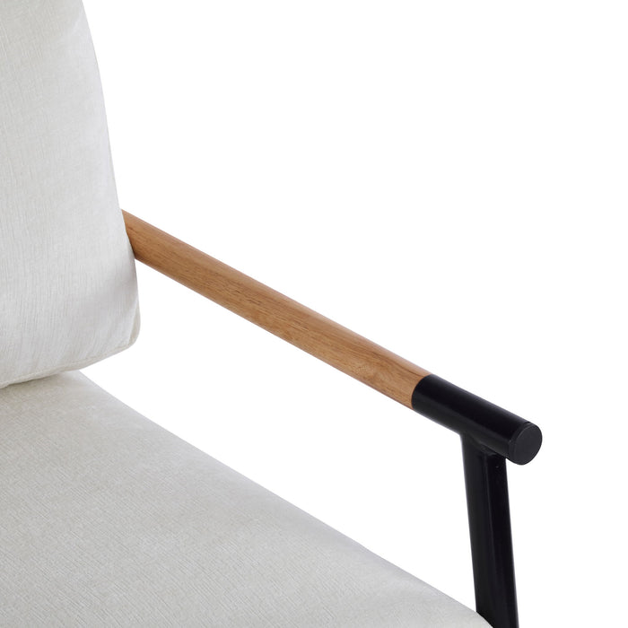 Modern Accent Chair With Plush Cushions, Cozy Seating