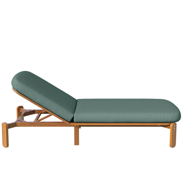 Outdoor Chaise Lounge With Adjustable Backrest