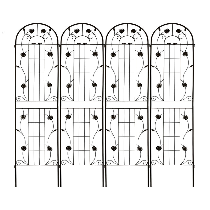 Metal Garden Trellis Rustproof Trellis For Climbing Plant Outdoor Flower Support