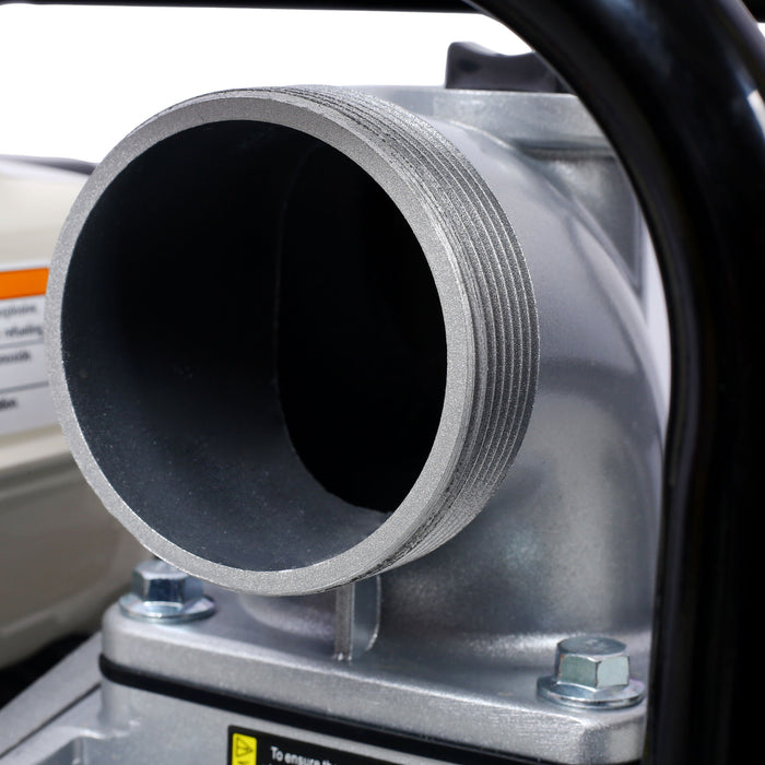 Honda - Gx160 Engine Water Pump 3" 264Gpm With 3In Npt Coupler And 25Ft Flat Hose, Aluminum - Black / Red