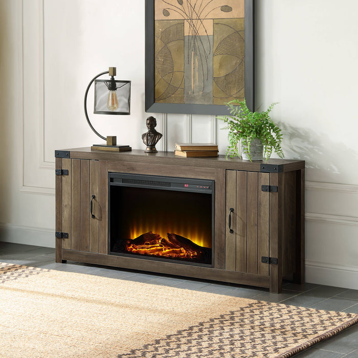 Tobias - Fireplace - Oak / Rustic