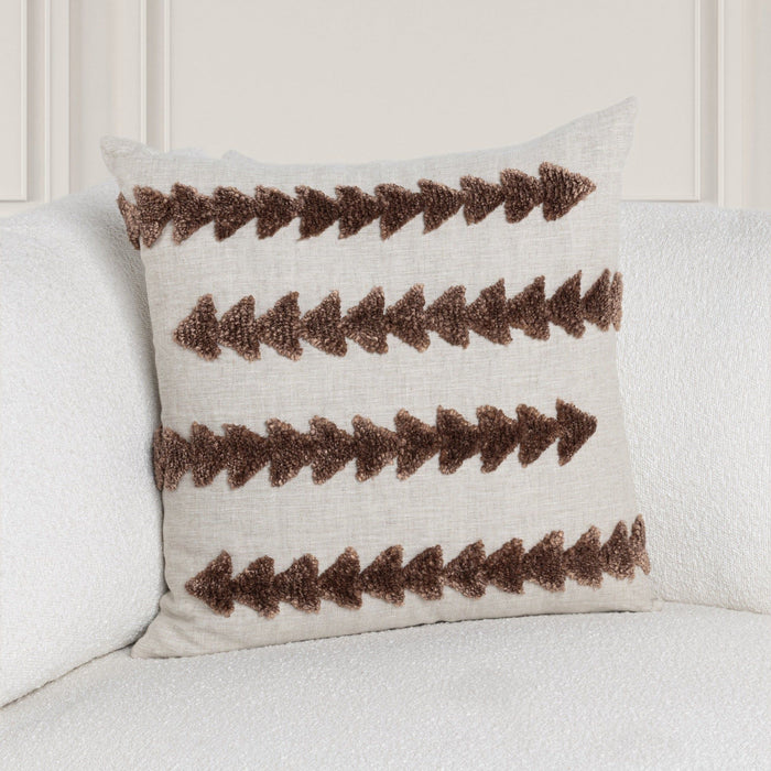 Essay - 22" x 22" LN Pillow - Frothed Brown