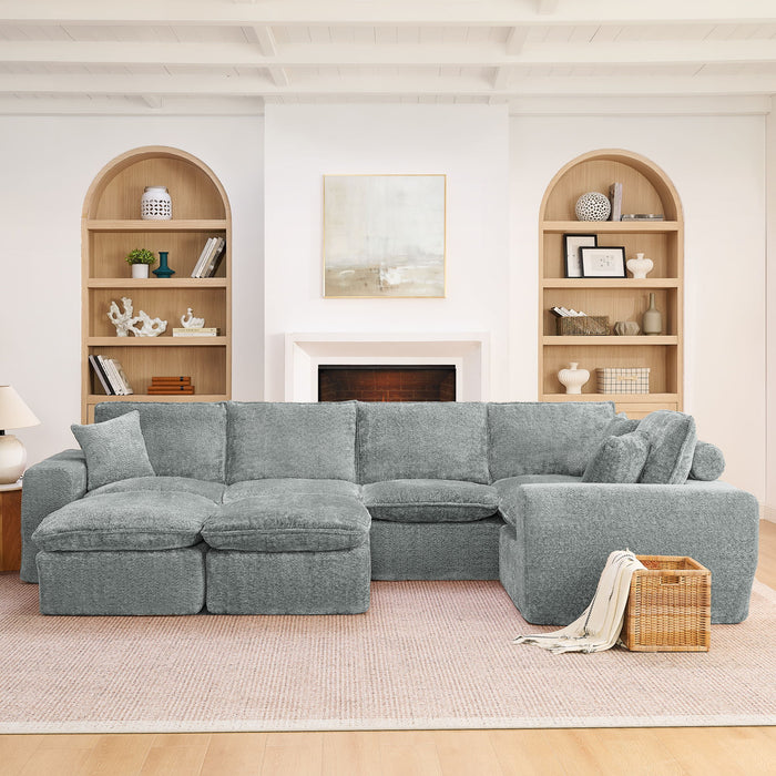 Sectional Sofa With Moveable Ottoman