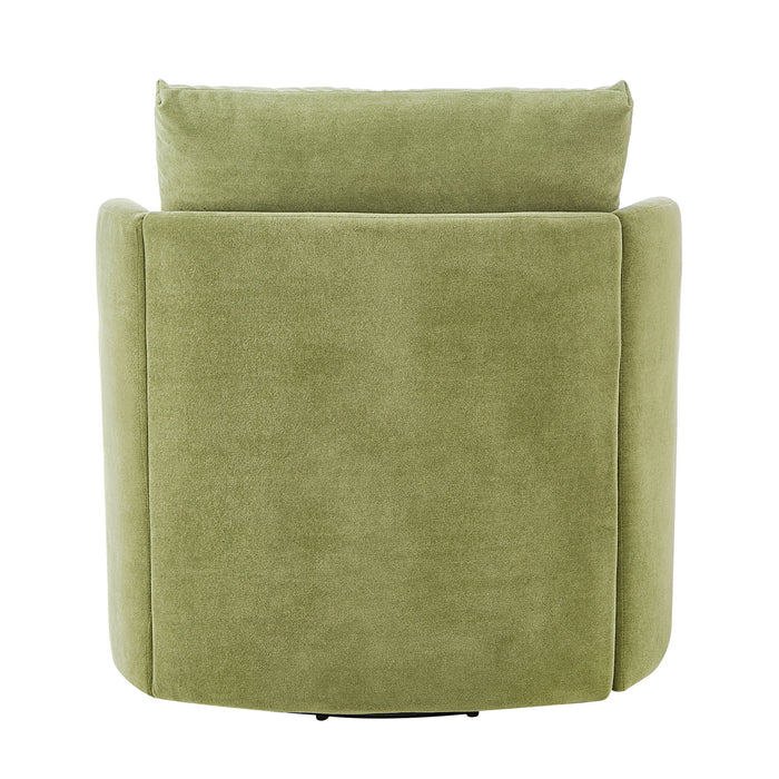 360° Modern Swivel Chair With Upholstered Curved Design
