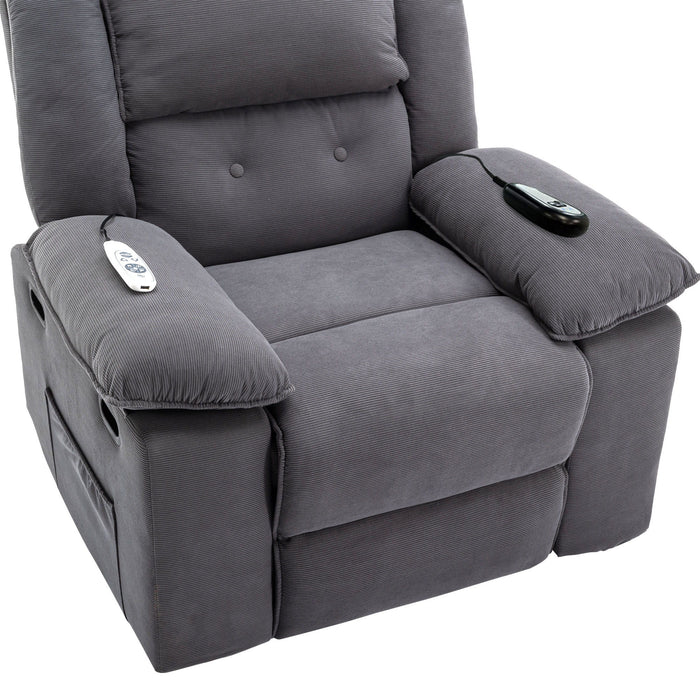 Massage Recliner Power Lift Chair With Adjustable Massage And Heating Function