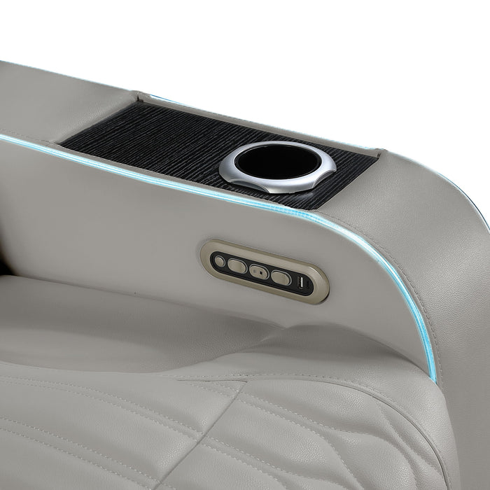 Electra - Power Recliner With Power Headrest, Massage, LED Lighting And USB Control