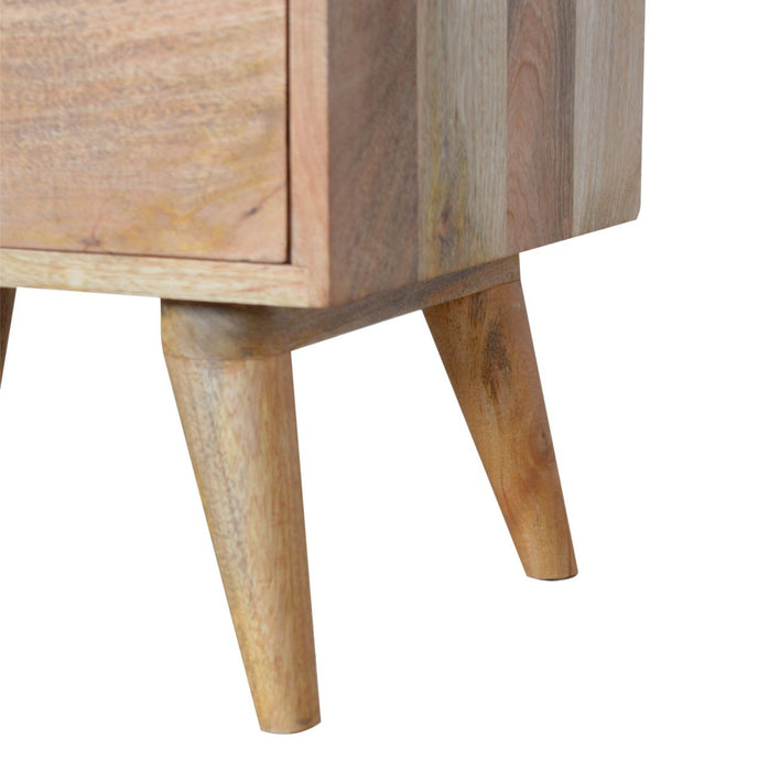 Inlay Bone Gallery Back Nightstand - Brown