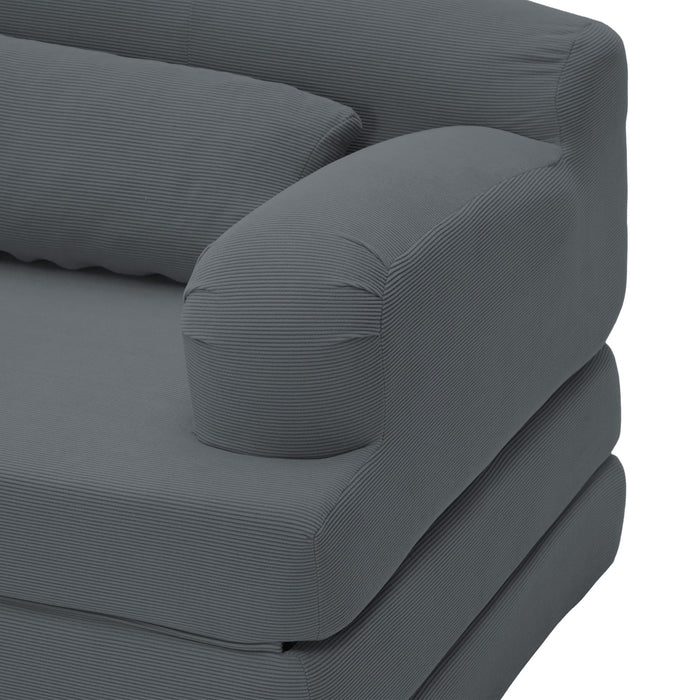 2 Seater Sofa Bed, Compact Foldable Floor Couch