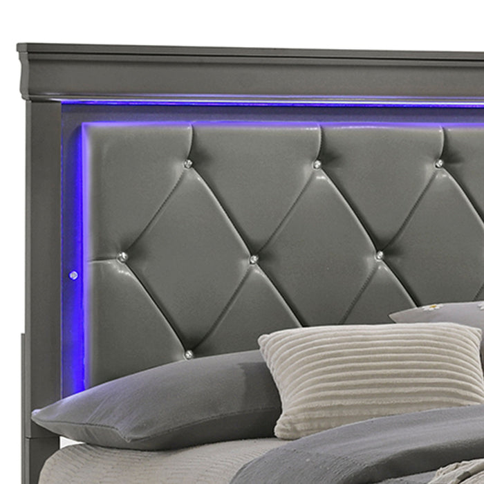 Blaze - Modern Bed With LED Headboard