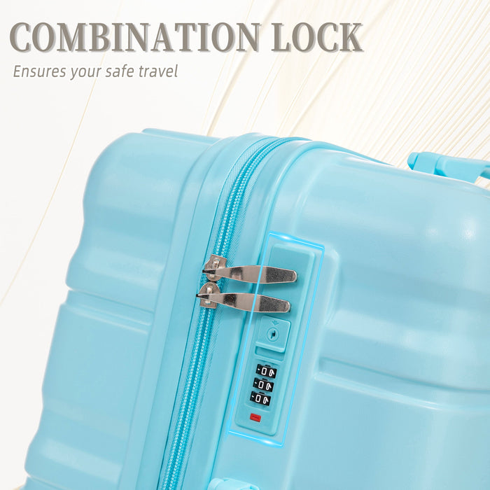 Tourist 3 Piece Luggage Set, Combination Lock, Durable Hard Shell With 360° Silent Wheels