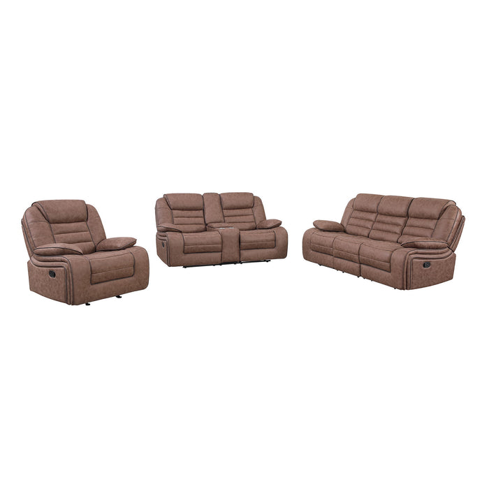 Lucius - Glider Recliner With Manual Recline - Brown
