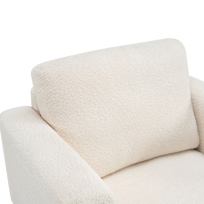 Upholstered Accent Armchair With Square Arm