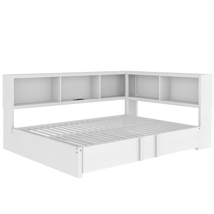 Daybed With Trundle, Storage Cabinets And USB Ports