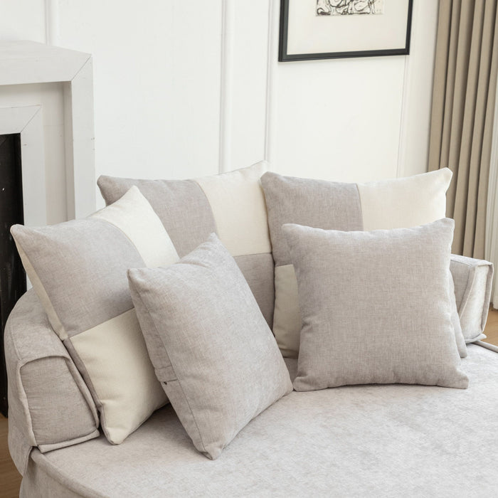 Modern Oversized Round Barrel Accent Chair With Ottoman