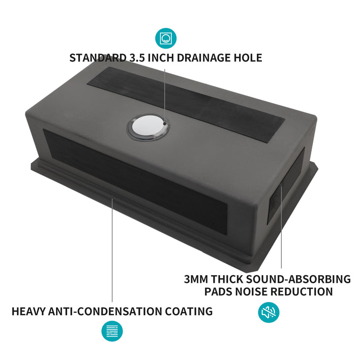 Workstation Kitchen Sink,Single Bowl Undermount