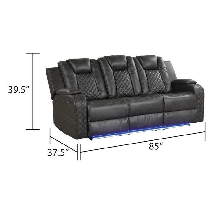 Benz - Power Recliner Set With LED Lighting And USB Charging