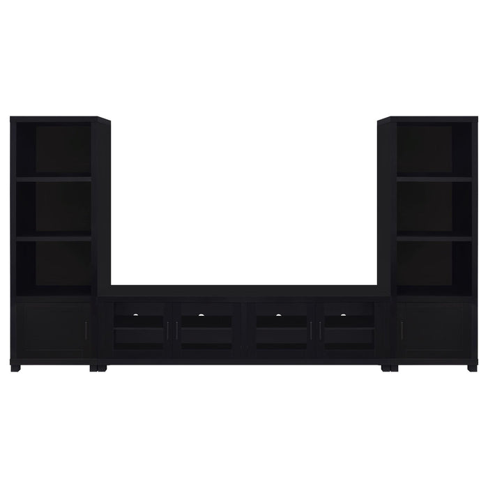 Arnaud - 3 Piece TV Stand Set With Storage - Black