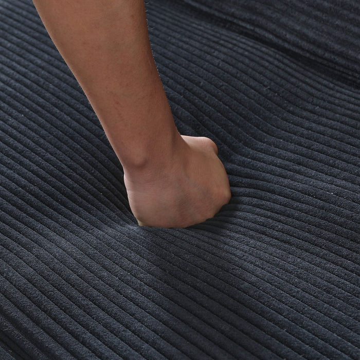 Versatile Corduroy Sofa Bed With Solid Wood Frame