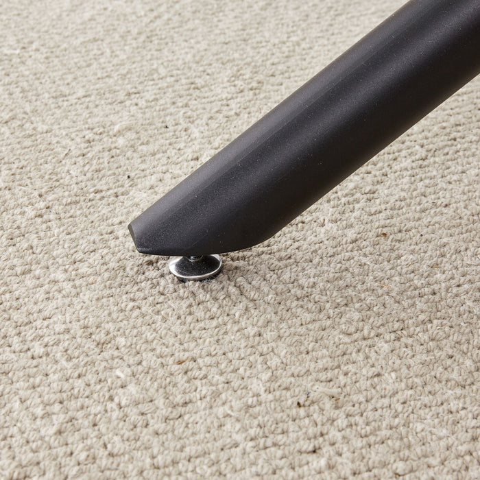 Luxurious Marble Patterned Dining Table With Metal Fork Legs