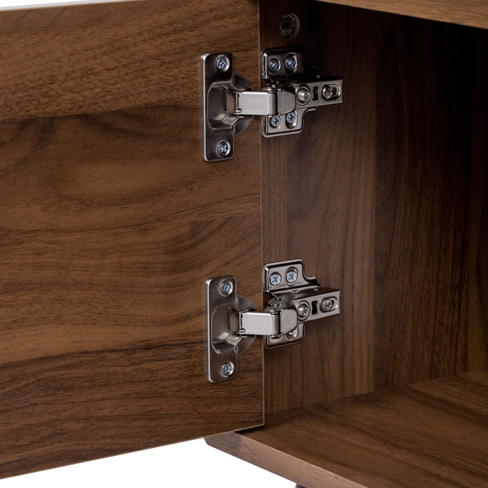 78" TV Stand With Ample Storage And Open Shelving - Walnut