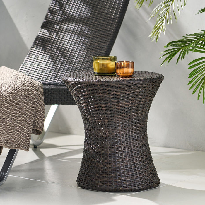 Thrive - Hourglass Rattan Table With No Glass Top