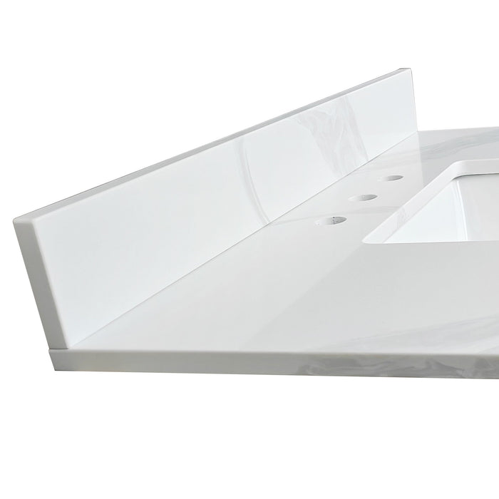 Bathroom Vanity Top With Undermount Sink, 3 Pre Drilled Holes