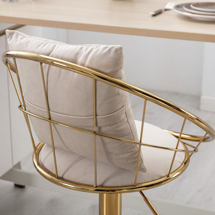 Unique Design Bar Chair, 360 Degree Rotation, Adjustable Height, Suitable For Dining Room And Bar