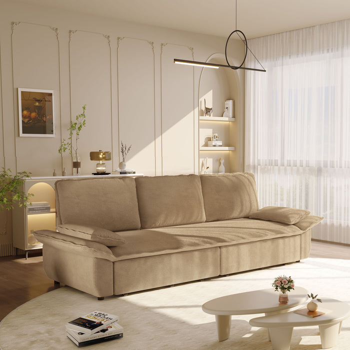 King Size Pull Out Sofa Bed, 3 In 1 Convertible Multifunctional