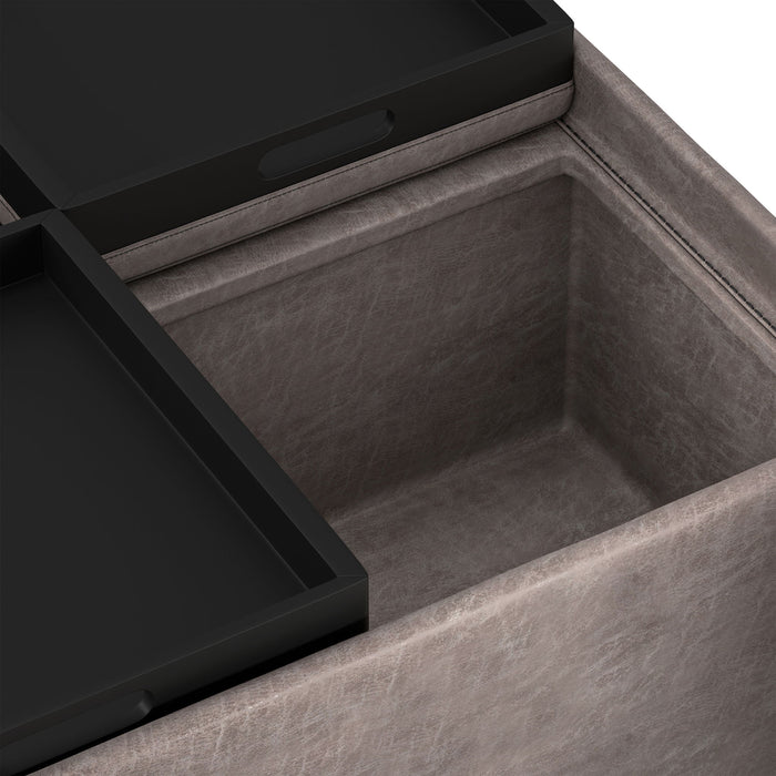 Avalon - Square Coffee Table, Storage Ottoman