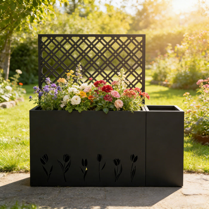 Tall Planter Raised Garden Bed With Trellis