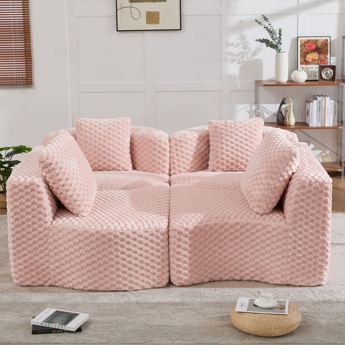 Modular Sectional Sofa With Free Combination Design
