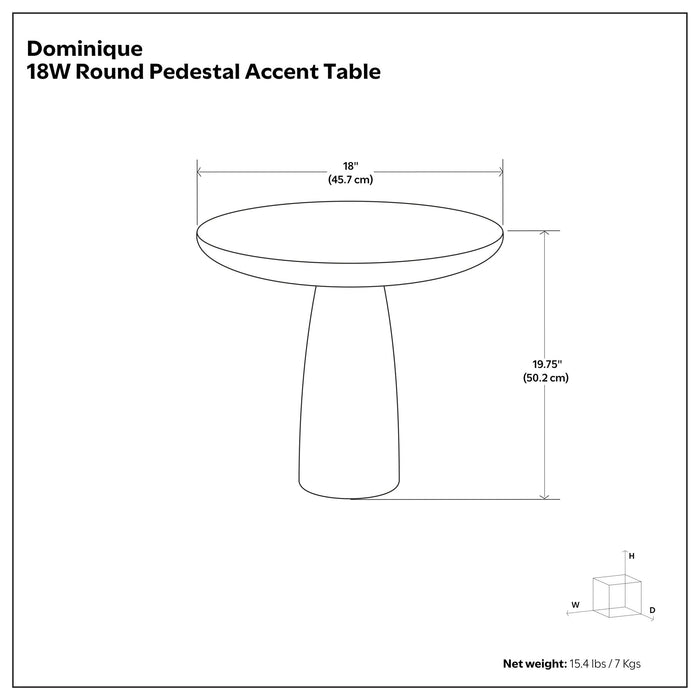 Dominique - Cast Aluminum Side Table - Brown