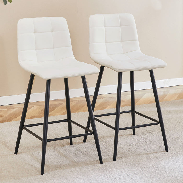 Bar Chair Set Comfortable With Metal Legs And Ergonomic Design