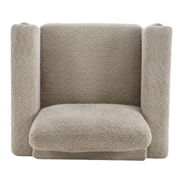 Upholstered Accent Armchair With Square Arm