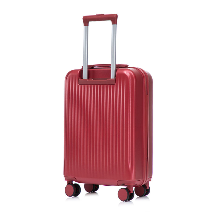 Luggage Set With Cosmetic Case, Combination Lock, Front Opening Design