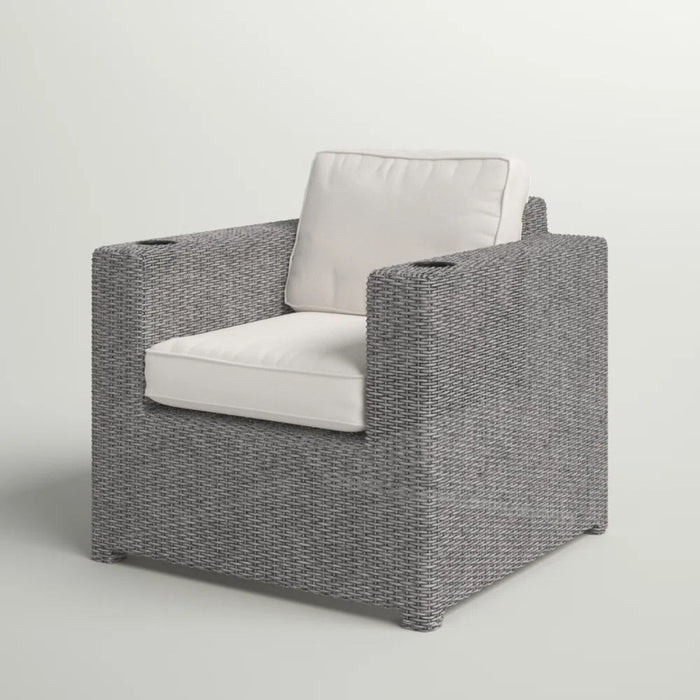 Elegant Patio Chair With Cushions - Gray