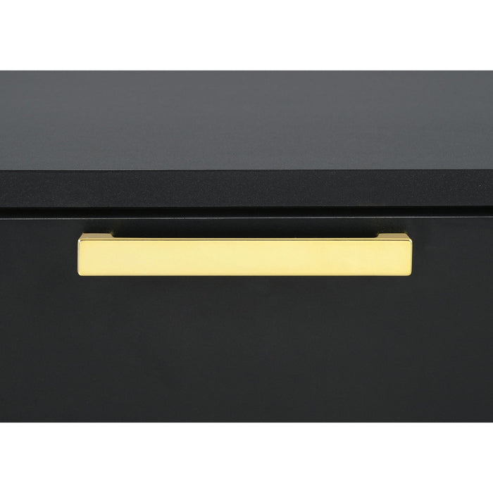 2 Drawer Rectangular Nightstand - Black